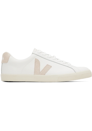 VEJA White & Beige Esplar Logo Sneakers