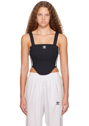 adidas Originals Black Square Neck Tank Top