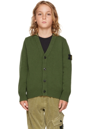 Stone Island Junior Kids Khaki Button Cardigan