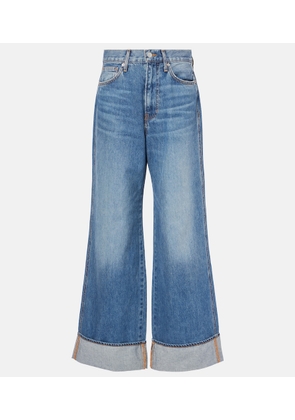 Veronica Beard Taylor high-rise wide-leg jeans