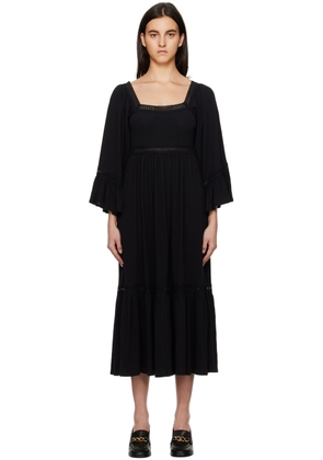 See by Chloé Black Tiered Maxi Dress