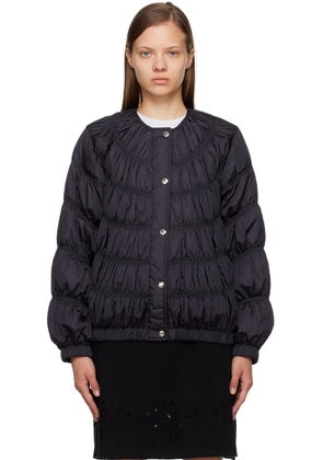 Chloé Navy Ruched Down Jacket