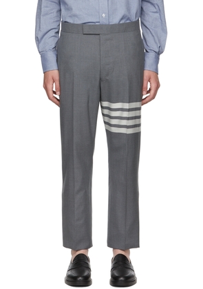 Thom Browne Gray 4-Bar Trousers