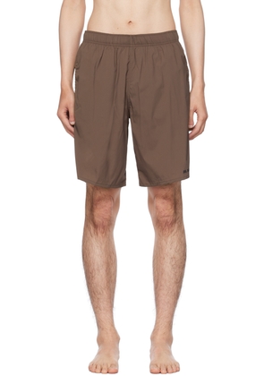 Jil Sander Brown Printed Swim Shorts