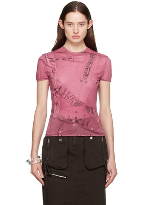 Blumarine Pink Printed T-Shirt