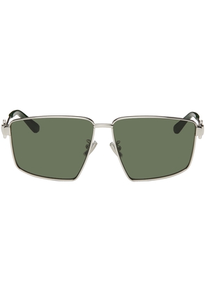 Bottega Veneta Silver Square Sunglasses