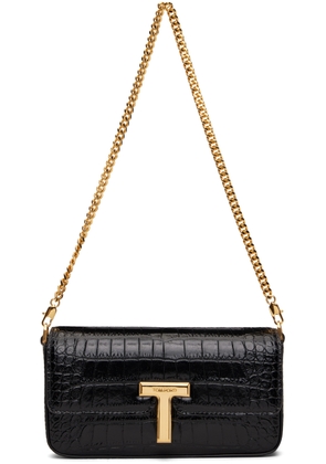 TOM FORD Black Crocodile Leather Wallis Mini Bag