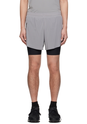 Y-3 Gray M Run Tights Sweat Shorts