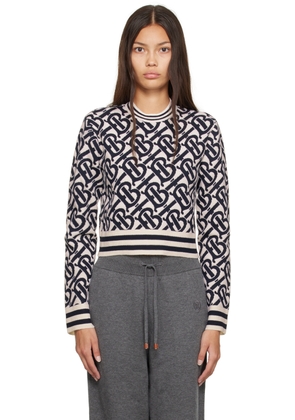 Burberry Black & White Monogram Sweater