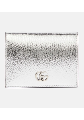 Gucci GG Marmont metallic leather wallet