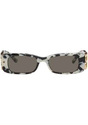 Balenciaga Tortoiseshell Dynasty Rectangle Sunglasses