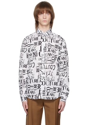 Versace Jeans Couture White Printed Shirt