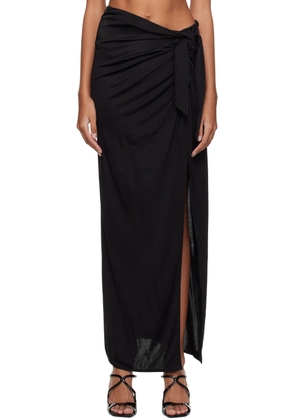 Moschino Jeans Black Vented Midi Skirt