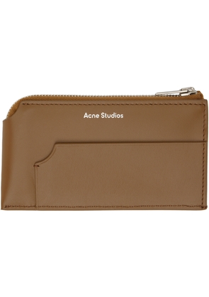 Acne Studios Brown Zip Wallet