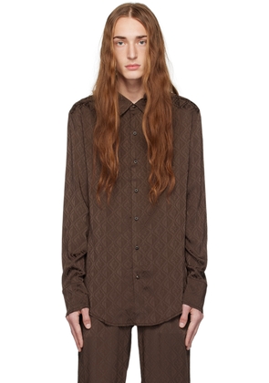 Marine Serre Brown Moon Diamant Shirt