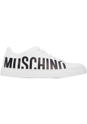 Moschino White Printed Sneakers