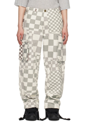 ERL Gray Check Cargo Pants