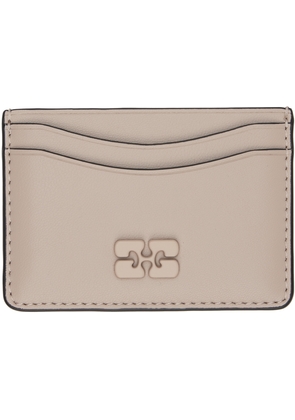 GANNI Taupe Bou Card Holder