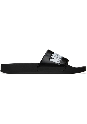 Moschino Black Logo Slides