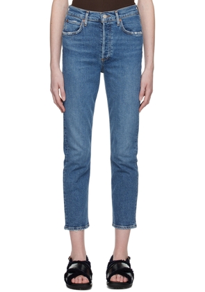 AGOLDE Blue Riley Crop Jeans