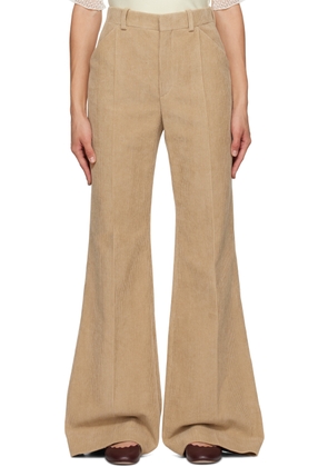 Chloé Beige Creased Trousers