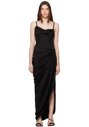 JACQUEMUS Black Le Papier 'La Robe Saudade' Maxi Dress