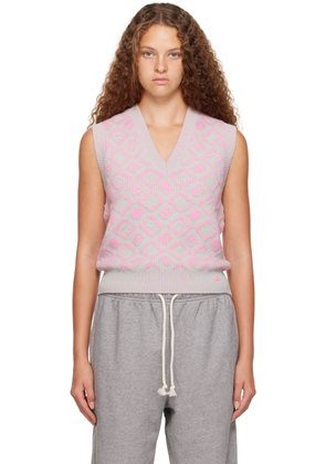 Acne Studios Pink & Green Graphic Vest