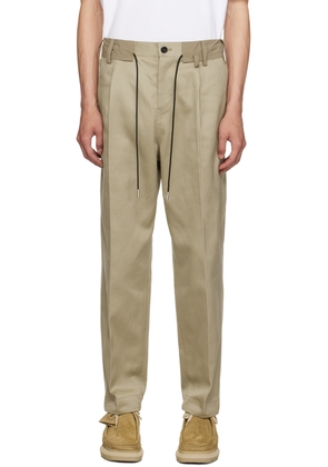 sacai Beige Drawstring Trousers