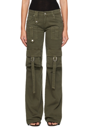 Blumarine Khaki Cinch Strap Cargo Pants