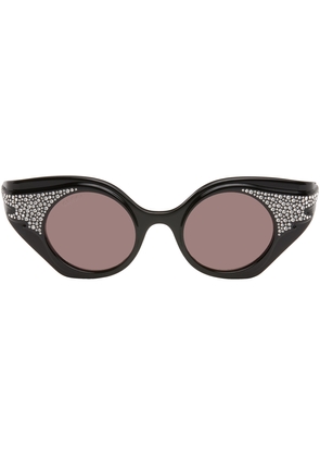 Gucci Black Crystal Cat-Eye Sunglasses