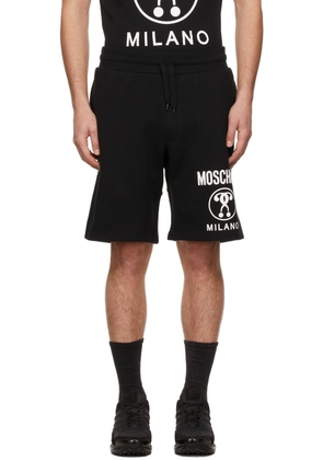 Moschino Black Double Question Mark Shorts