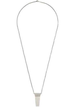 Rick Owens Silver Trunk Charm Necklace