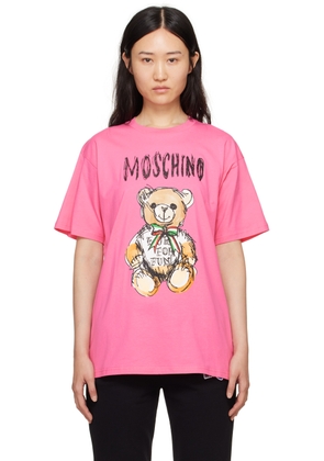 Moschino Pink Archive Teddy Bear T-Shirt