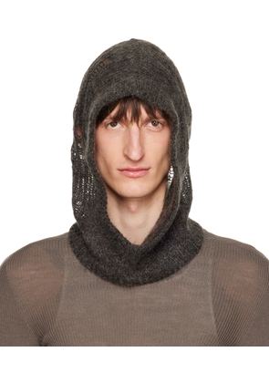 Rick Owens Gray Hood Beanie