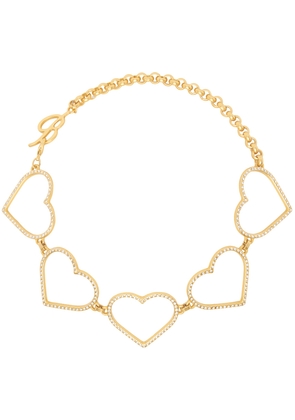 Blumarine Gold Hearts Choker