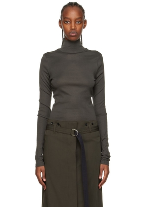 LEMAIRE Black Second Skin Turtleneck