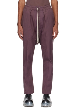 Rick Owens Purple Drawstring Trousers