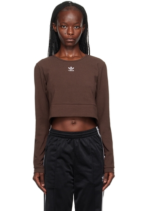 adidas Originals Brown Essentials Rib Long Sleeve T-Shirt