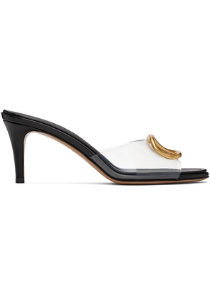 Valentino Garavani Black VLogo Heeled Sandals