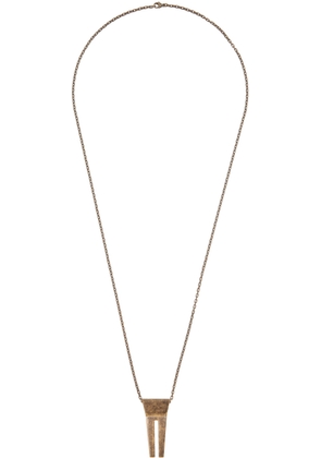 Rick Owens Bronze Open Trunk Necklace