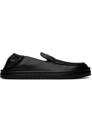 Emporio Armani Black Embossed Loafers