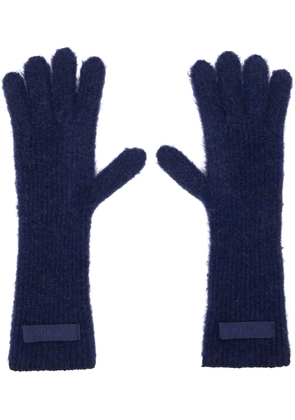 JACQUEMUS Navy La Casa 'Les gants Gros Grain' Gloves