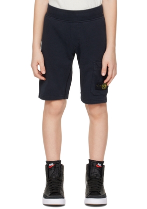 Stone Island Junior Kids Navy Patch Shorts