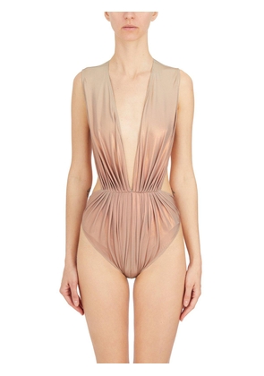 Rick Owens Lilies Open Back Deep V-neck Bodysuit