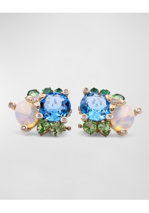 Multi-Gemstone and Diamond Earrings