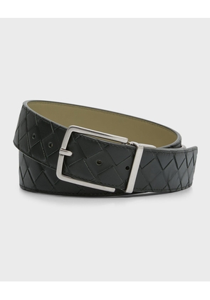 Men's Reversible Intrecciato Leather Belt