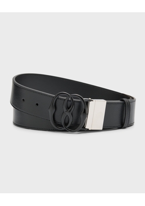 Men's Reversible Leather Emblem Belt