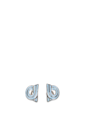 Ferragamo Hook Earrings In Blue Silver