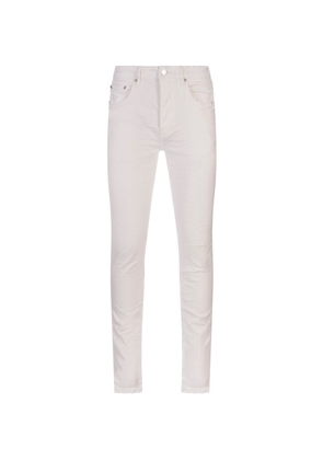 Purple Brand P001 Jacquard Monogram Jeans In White