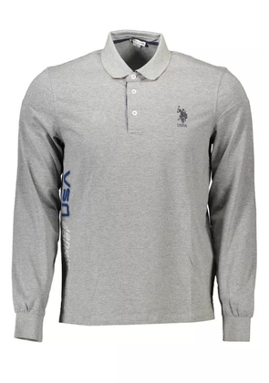 U.S. Polo Assn. Gray Cotton Polo Shirt - XL